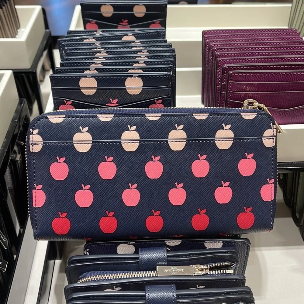 Kate Spade Staci Large Red Apple Continental Wallet Multi